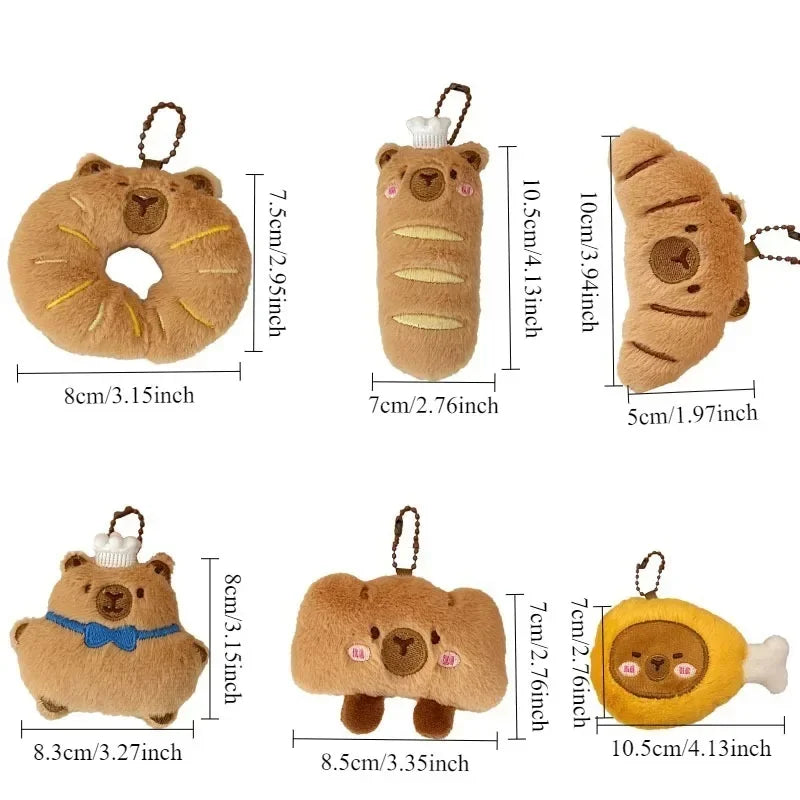 1-20PCS Kawaii Capybara Plush Pendant