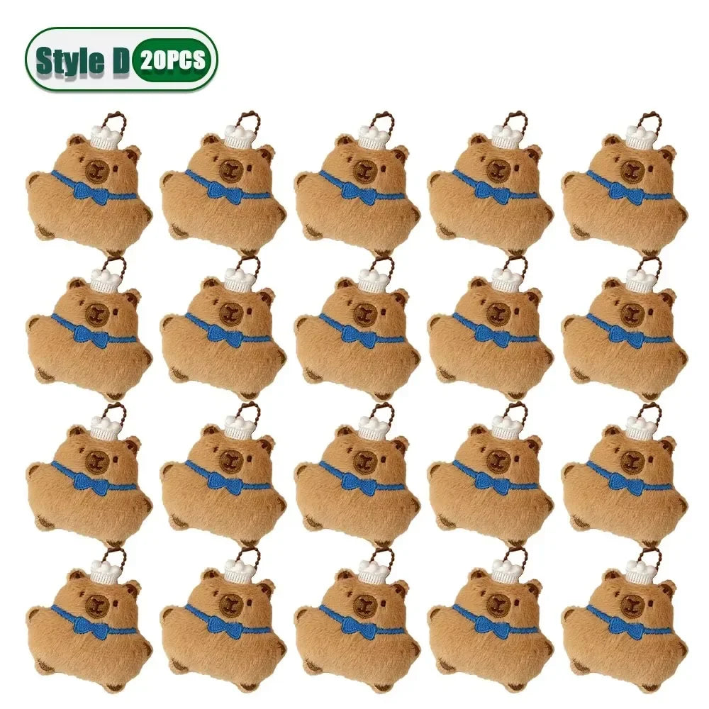 1-20PCS Kawaii Capybara Plush Pendant