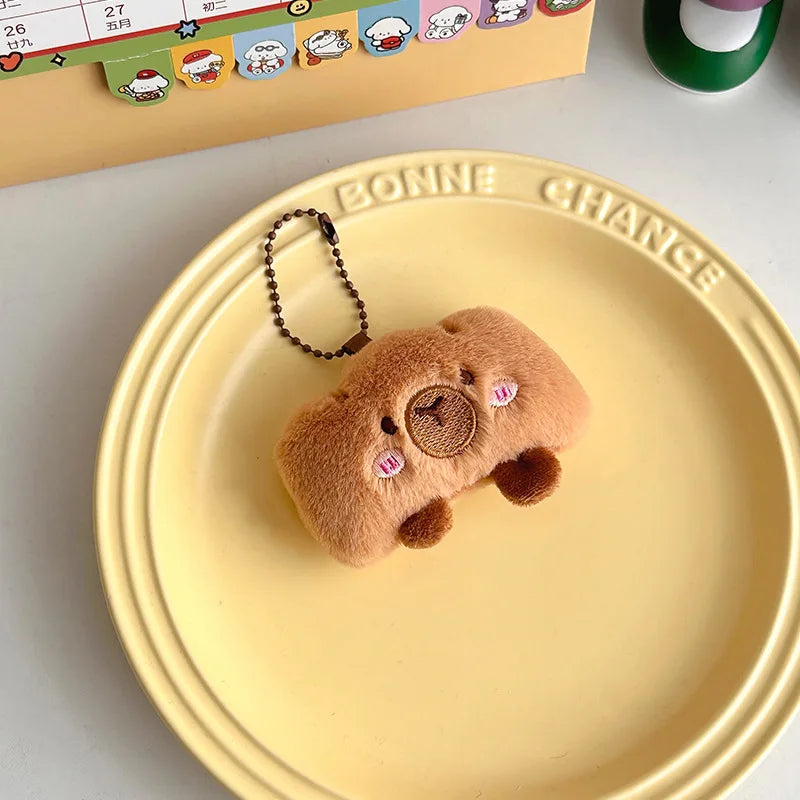 Kawaii Bread Plush Keychain Soft Stuffed Croissant Donut Pendant